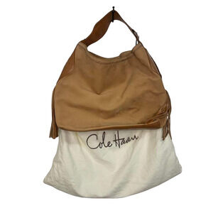 Cole Haan Leather Suede Tan Sierra‎ Purse Fringe